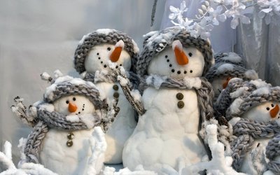 Winter Wonderland Snowmans New Year Christmas HD Wallpaper in WQHD