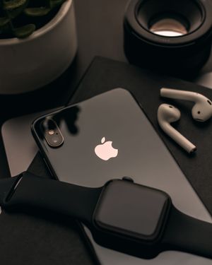 Mobile HD Wallpaper Space Black Apple Watch and iPhone X  Electronics Cell Phone  Free Download