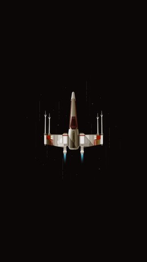 Mobile HD Wallpaper Space Rocket Xwing  Spaceship on Black Background  Free Download 1080x1920px