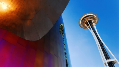 Seattle Skyline Majestic Space Needle Windows 7 Background