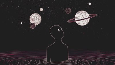 HD Wallpaper Man Staring Planets Illustration in Space  1080p Motion Indoors