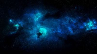 HD Wallpaper Blue and Green Galaxy Illustration with Space Stars Nebula  Free Download in 1080p