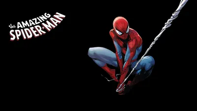 Download The Amazing SpiderMan HD Wallpaper  Marvel Comics Hero on Black Background  Free for PC Mobile  Tablet