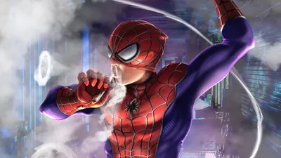 Download HD SpiderMan Smoking Wallpaper  Marvel Comics Theme  4K 5K for Desktop  Mobile