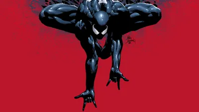 SpiderMan Venum HD Wallpaper Marvel Comics Red Studio Shot  Free Download for Desktop  Mobile