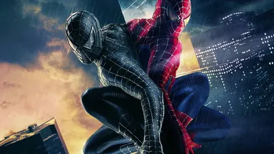 Black Suited SpiderMan 3 HD Wallpaper Marvel Comics Epic in 1080p 2K 4K and 5K Free Download