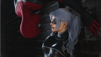 Download HD SpiderMan  Black Cat Wallpaper from PS4 Game  Free 1080p to 5K Quality