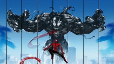 Marvels SpiderMan and Venom Epic Digital Wallpaper in HD  Free Download for Desktop and Mobile