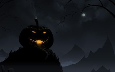 Spooky Halloween Pumpkin HD Wallpaper of Dark Nature Landscapes and Pumpkins 1080p