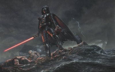 HD Wallpaper Star Wars Darth Vader in a Futuristic Horror Judgment Day  Apocalypse Scene