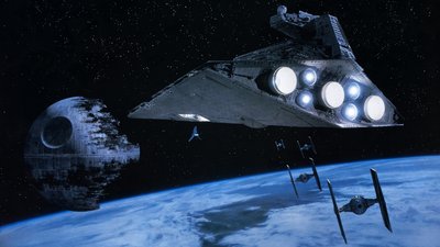 Star Wars Wallpaper Star Destroyer TIE Fighter Death Star  HD 1080p  Night  Cold Temperature