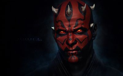 HD Wallpaper Darth Maul Illustration  Star Wars Sith Lord Portrait  Free Download 1080p HD Desktop Background