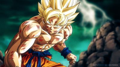 4K HD Wallpaper Son Goku as Super Saiyan in Dragon Ball Z Costume  Free Download for PC Mobile and Tablet