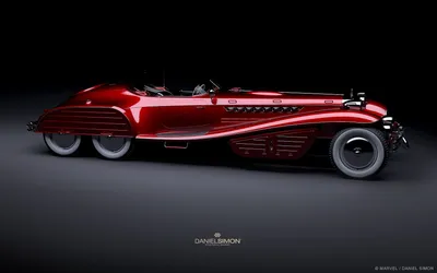 Classic Red Supercar on Black A Marvel ComicsInspired Digital Art Wallpaper in HD