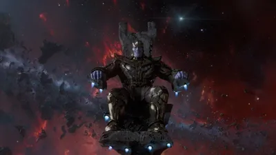 Thanos on Throne Guardians of the Galaxy Vol 1 IMAX Poster HD Wallpaper  1920x1080px Marvel Cinematic Universe Art