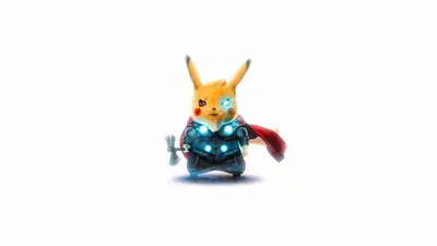 Download Free HD Wallpaper Thor  Pikachu Crossover in Marvel Universe  1920x1080px