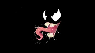 Marvel Venom Illustration HD Wallpaper Villain on Black Background  Free Download for Desktop  Mobile