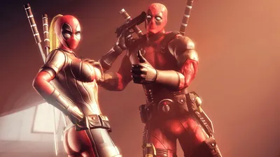 HD Deadpool and Lady Deadpool Wallpaper Marvel Comics in Action  Free Download for Desktop  Mobile