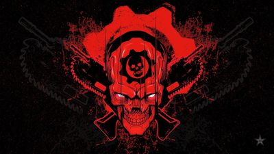 HD Wallpaper Red and Black Skull Wallpaper from Gears of War 4  Celebrate Creativity with this Spooky and Evil Design