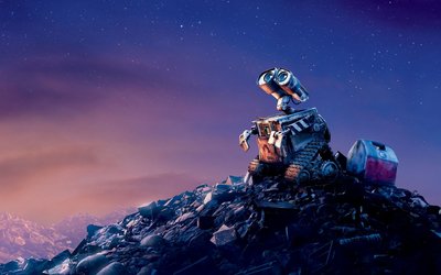 Disney WallE HD Wallpaper Pixar Animation Studios Robot Adventure in Space