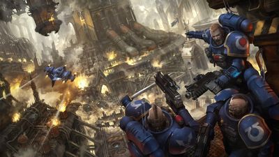 HD Wallpaper Warhammer 40K Battle with Space Marine  Free Download in 1080p PC and Mobile Compatible