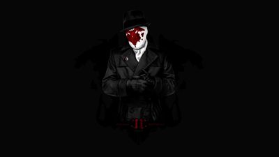 HD Wallpaper Watchmen Rorschach Clip Art with Black Hat and Jacket on Dark Background  Free Download in 1080p