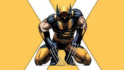 Wolverine Illustration HD Wallpaper XMen Marvel Artwork in Yellow  Free Download for Desktop  Mobile